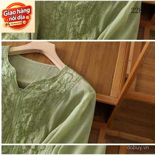 Giao hàng nội địa từ Việt Nam 2025 Áo thun ngắn tay thêu cotton nguyên chất cỡ lớn cho phụ nữ mùa hè mới