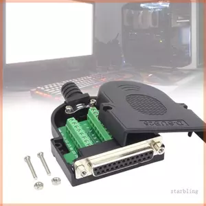 Ngôi Sao Công Nghiệp RS232 Khớp DB25 Nữ Adapter Đồng Vàng Liên Hệ Vít Cơ Chế Buộc Vít Máy Mã Vạch Compati