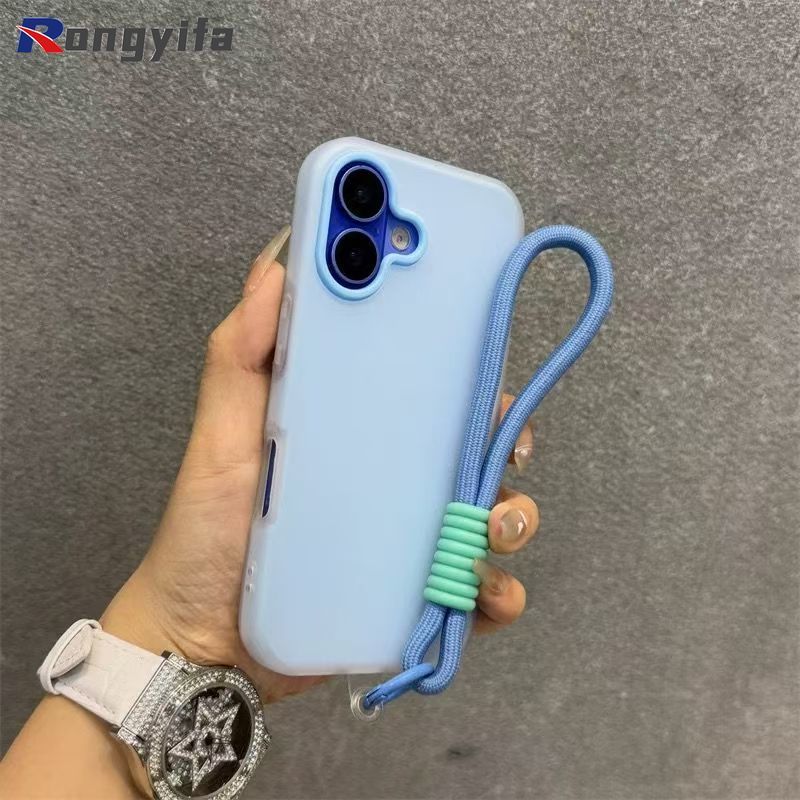Ốp Lưng 2 Trong 1 Cho Xiaomi 17T 17 Pro Max 15T 14T 11T Pro Mi 11 Lite Vỏ Màu Kẹo Vỏ Điện Thoại Chống Sốc Dễ Thương Có Dây Buộc Ngắn