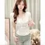 Áo thun ngắn tay thiết kế ren phong cách Hàn Quốc dành cho nữ mùa hè 2026 Phong cách mới Vai trước Slim-Fit Slimmer Look Beautiful Beautiful Small Top