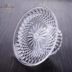 HL Acrylic Rõ Ràng Đĩa Phục Vụ Trái Cây Món Tráng Miệng Salad Khay Cupcake Trưng Bày Chân Đế Tròn Đĩa Ăn Đồ Dùng Nhà Bếp LMWU