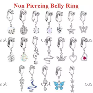 CAST Rốn Nhẫn Nữ Đi Biển Phụ Kiện Không Xuyên Bụng Nút Vòng Sụn Kẹp Cơ Thể Trang Sức