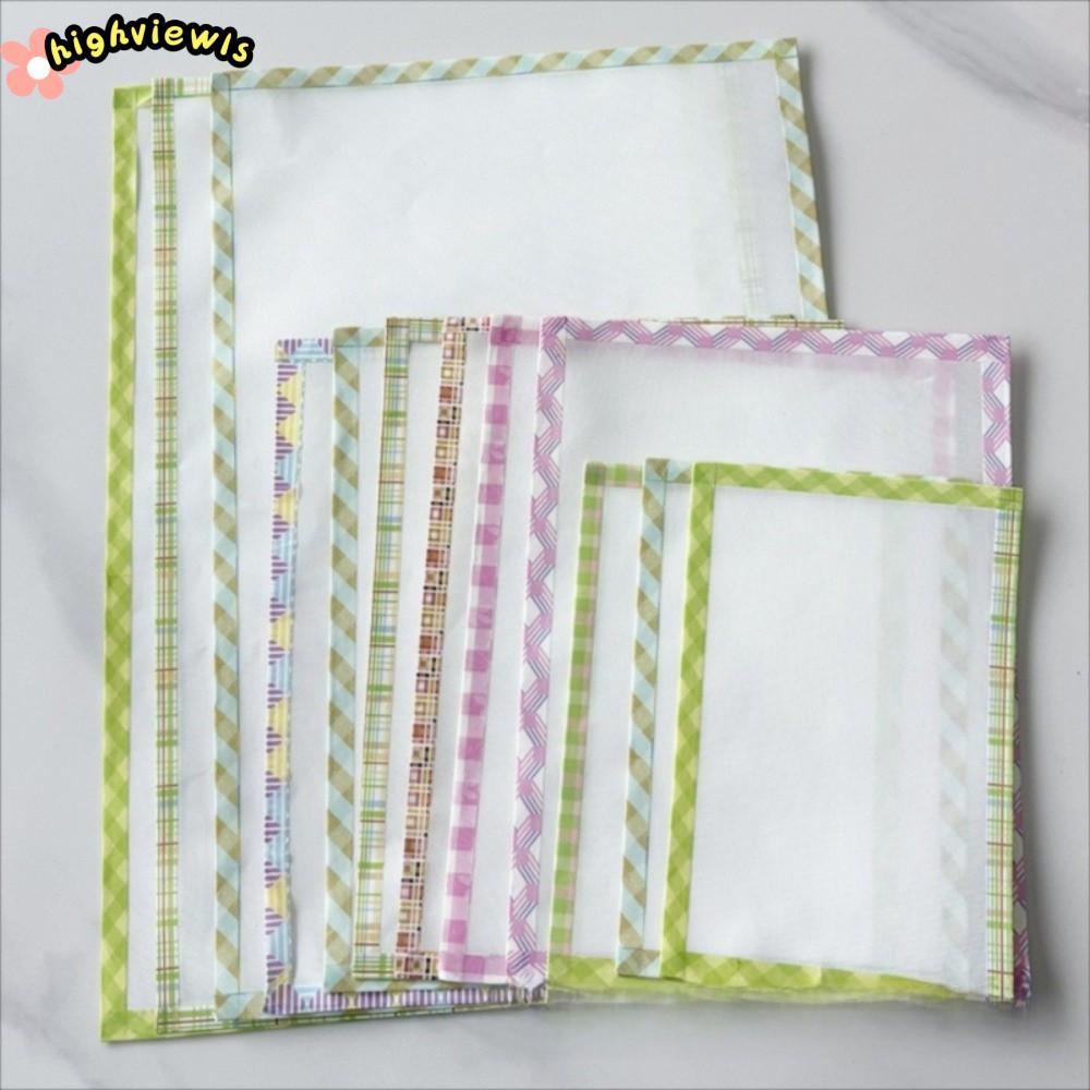 HIGHVIEWLS Perler Hạt Nướng Vải, Phụ Kiện Đồ Chơi DIY Đính Hạt Perler Khâu Cạnh Giấy Chịu Nhiệt, Quà Tặng Giấy Báo Nhiệt Thủ Công Trong Suốt Cho Ảnh Perler Hạt