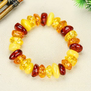Vòng tay phù hợp hình hoa hổ phách sáp ong phong cách thời trang cao cấp