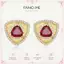 Bông tai bạc họa tiết FANCIME Trinity được tạo thành Ruby