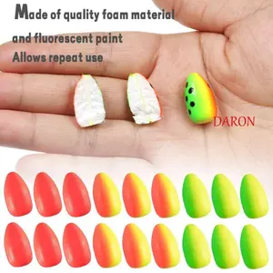 DARON 30 chiếc Phao xốp câu cá, Phao câu cá xốp có độ nhạy cao Bobber, Nút chặn hình nón Bọt bắt mắt Fishi Phao báo nước mặn