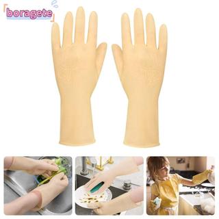 Găng tay làm việc trẻ em BORAGETE, Găng tay giữ trẻ em màu đỏ vàng xanh không thấm nước, Găng tay làm sạch cao su dày không tay Dụng cụ rửa chén