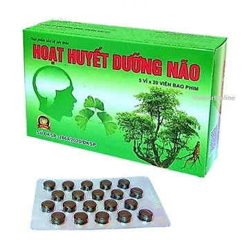 [shipnhanh] Hoạt Huyết Dưỡng Não Đại Uy, Bổ Não, Tuần Hoàn Não, Cải Thiện Và Tăng Cường Trí Nhớ Hộp 100 Viên Bao Phim