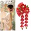 Kẹp tóc quạt tua rua DARON, Tua Rua Hoa Mũ kimono Nhật Bản, Tất cả các trận đấu Sakura Phong cách cổ xưa Kẹp tóc cho bé gái Phụ kiện tóc kimono Kẹp tóc trẻ em
