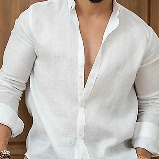 Áo Sơ Mi Nam Thanh Niên Dài Tay Vải Lanh Cotton