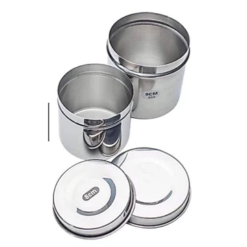 Hũ Đựng Bông Gòn Inox Size 8cm Dùng Trong Y Tế - Spa Thẩm Mỹ Viện - Lọ Inox Đựng Bông Gòn