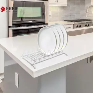 Đĩa Bát Bếp Bằng Sắt Trắng Drainer Ra Để Bàn Để Đồ Kệ Sấy Khay Đứng Cho Bát Đĩa Ras Holders VN