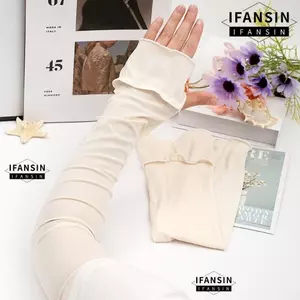 Tay áo làm mát bằng tay IFIANSIN, tay áo chống nắng khô nhanh bằng lụa băng, tay áo chống nắng chống tia cực tím thoáng khí nhẹ
