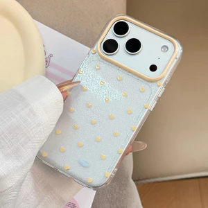 Ốp Điện Thoại Trái Tim Tình Yêu Cho iPhone 17 Pro Max 16 15 14 13 Vỏ Bảo Vệ Chống Sốc