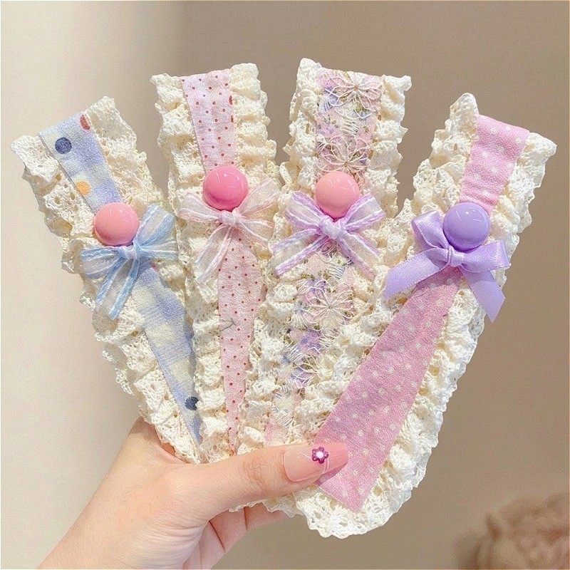 Băng Đô Miếng Dán Tóc Velcro Magic Dán Hoa Dễ Thương Thời Trang Hàn Quốc - Phụ Kiện Tóc