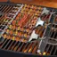 AA 2 Chiếc Xiên Giá Đỡ Chống Trơn Trượt Rãnh Thép Không Gỉ Chịu Lực Dài BBQ Dụng Cụ Nướng Thịt Nướng Shish Kabob Ra Dụng Cụ Ngoài Trời VN