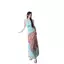 Bộ đồ phong cách kỳ nghỉ bên bờ biển Áo Vest xếp ly độc đáo dành cho nữ mùa hè Retro Tie-Dye Váy nửa dài hai @ -