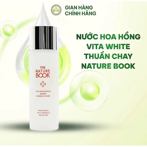 Nước hoa hồng The Nature Book Vita White Plus Renew Jinseng Tone giúp dưỡng trắng hồng và tái tạo da