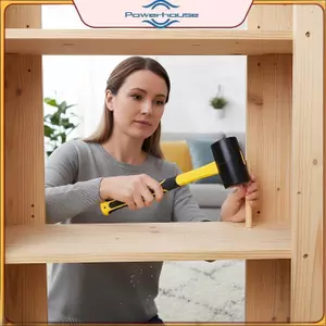 Búa vồ cao su đàn hồi POWER 2LB có tay cầm bằng sợi Mỹ cho thợ gạch lát sàn Công nhân da và các dự án gỗ.