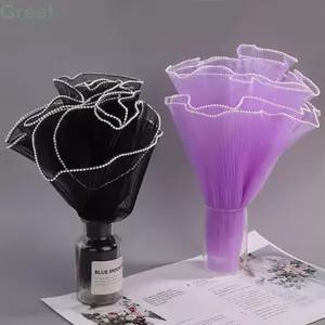 Cuộn Bó Hoa TUYỆT VỜI, Sợi Lưới Gói Hoa Tự Làm, Phụ Kiện Làm Hoa Xinh Đẹp Nhiều Màu Handmade Lưới Sóng Sợi Cho Tiệc Cưới