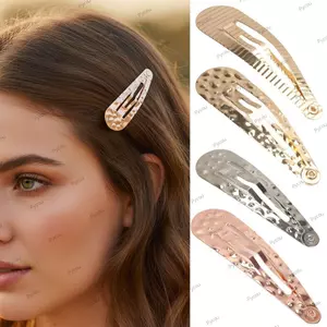 Kẹp Tóc PYCOU, Kẹp Tóc BB Hình Học Phong Cách Châu Âu & Châu Mỹ, Kẹp Tóc Bên Kim Loại Thanh Lịch Y2K Thời Trang Dành Cho Nữ Bé Gái