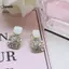 KUZHEN Thời Trang Kim Cương Giả Vuông Bông Tai Nữ Cưới Trang Sức Dự Tiệc Phụ Kiện Quà Tặng HOT