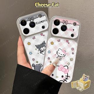 KT Ốp Điện Thoại Da Cao Cấp Kitty Mèo Kurom Cho iPhone 12 13 11 14 Plus 15 16 17 Pro Max 17 Air Xs Max XR