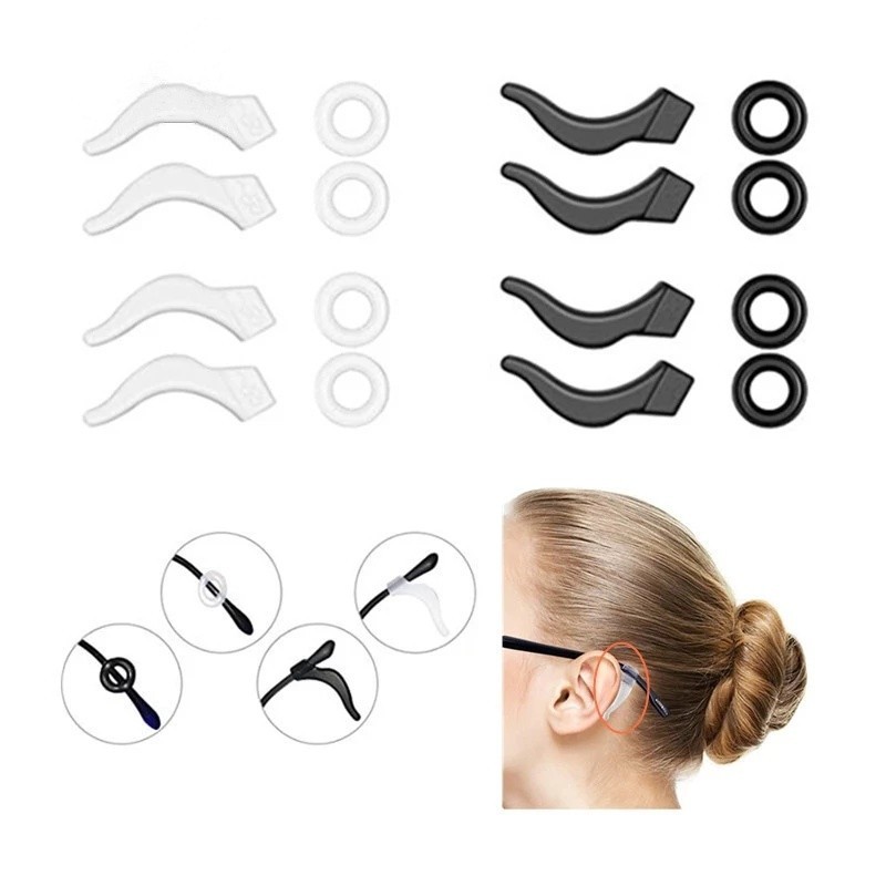 Set 2 phụ kiện gắn mắt kính chống trượt bằng silicone thiết kế tiện lợi - FE123