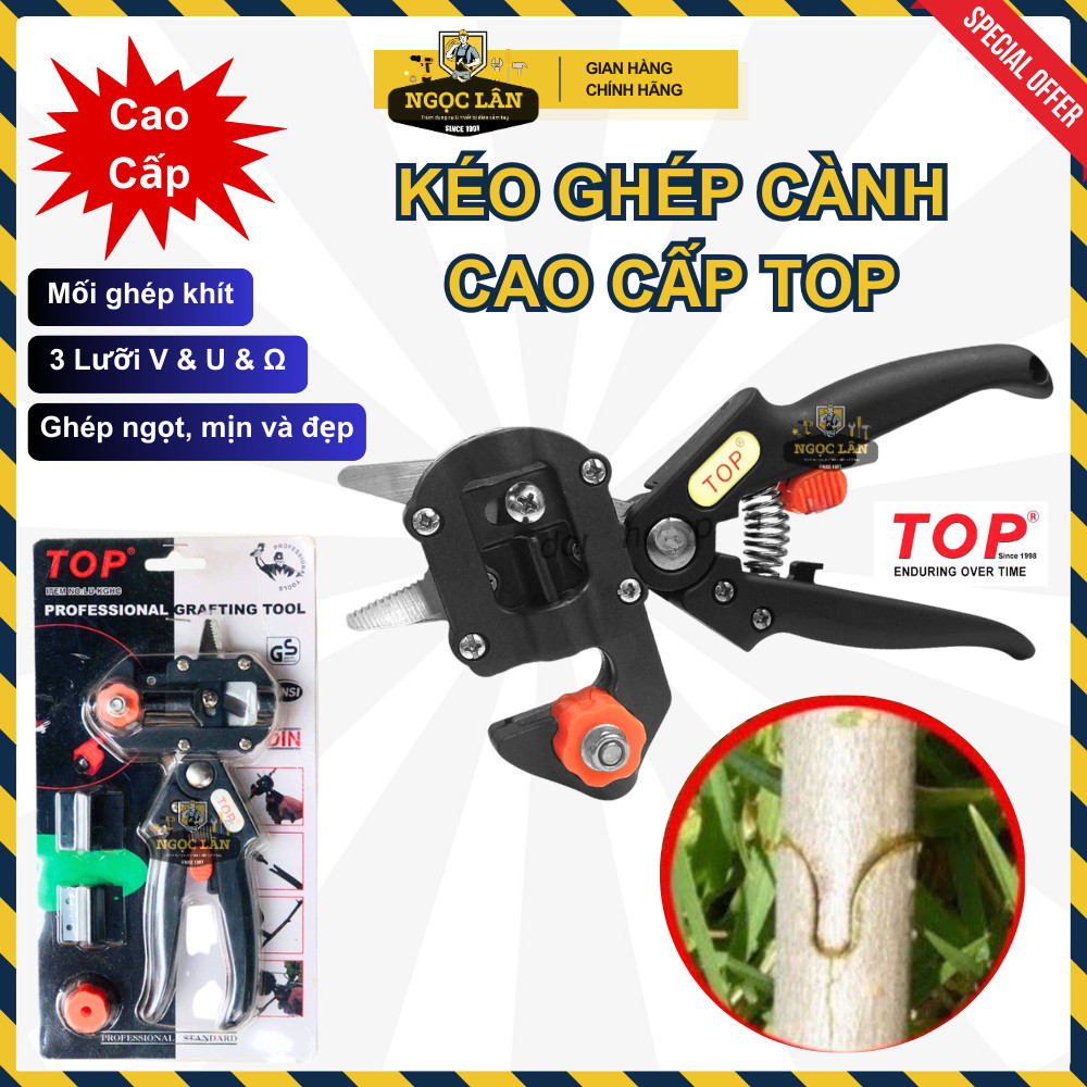 [Chính hãng TOP] Kéo ghép cành TOP, chiết cành, tỉa cành chuyên dụng đa năng kèm 2 lưỡi cao cấp