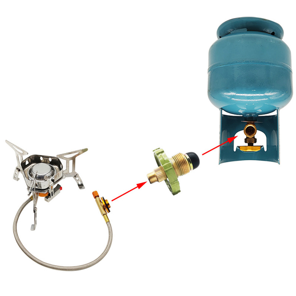 [Anna] Đầu chuyển đổi Lpg Bộ chuyển đổi bếp ngoài trời Xi lanh thép Lpg sang van khí phẳng