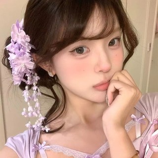 Kẹp tóc LEAFYHOME - Side Flower Hair Clip, Phong Cách Trung Quốc Sang Trọng Cho Cô Dâu