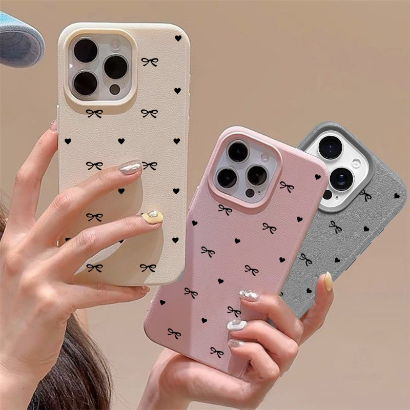 Ốp Nơ Cho VIVO V15 V19 V20 SE Y85 Y95 Y93 Ốp Lưng Trái Tim Tình Yêu Dễ Thương Silicon Mềm Da PU Thời Trang Graffiti TPU INS Hàn Quốc Màu Trơn Dễ Thương Nghệ Thuật Bao