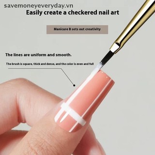[savemoneyeveryday] 1 / 5 / 6 Cái Nail Art Brush Checker Vẽ móng tay Vẽ tranh Line Brush Nail Art Tool Acrylic Painting Brushes DIY Design Dụng cụ làm móng tay [vn]
