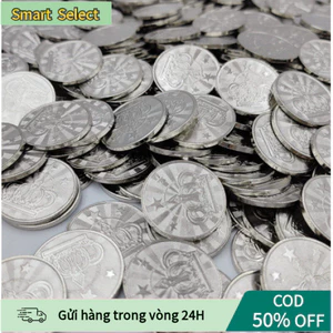 Đồng Xu Token Cho Máy Chơi Game Arcade Chính Hãng, 1 bộ 10 cái, Làm Từ Thép Không Gỉ Bền Đẹp, Đường Kính 25mm, Trọng Lượ