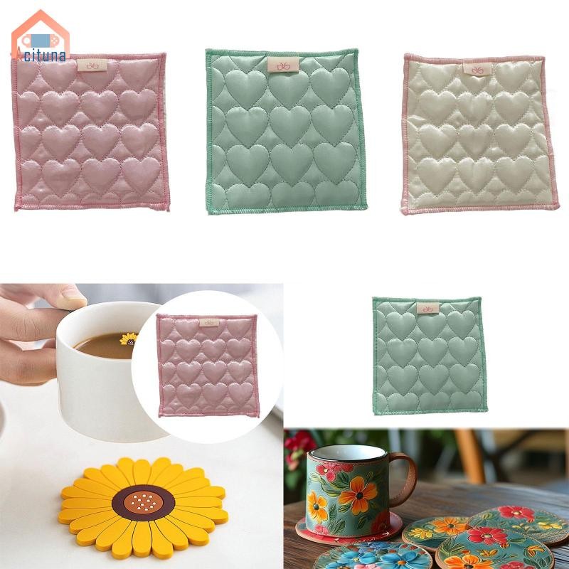 Đế Lót Ly Đồ Uống Đế Lót Ly, Thảm Chống Trơn Trượt, Tấm Nhiệt Vuông Cho Đám Cưới Bàn Phòng Khách