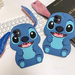 Ốp điện thoại cầm tay Stitch Plush Ears 3D cho OPPO A5 A5i Pro A5X A54 A74 A76 A96 A78 A58 A95 A15 A15S A35 A5S A7 A12 A54S A54 A53 A53S A55 A52 A72 A92 A5 A9