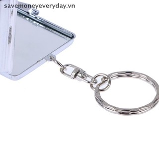 [savemoneyeveryday] Gương mỹ phẩm hai mặt hình trái tim hình vuông hình trái tim tròn Gương trang điểm gấp kim loại [vn]