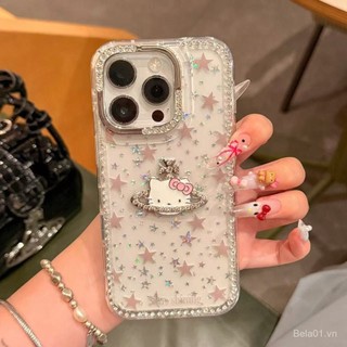 Ốp Điện Thoại Thích Hợp Cho iPhone Star Point Diamond Planet kt Cat Thích Hợp Cho iPhone16PromaxiPhone Ốp Điện Thoại 15 / 14 / 13 Nữ 12 / 11 Vỏ Bảo Vệ 5VMT