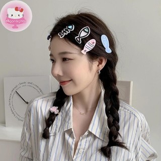 Moonlights Nhật Bản Dễ Thương Cá Nhỏ Xương Kẹp Tóc Bé Gái Nổ Kẹp Gãy Sinh Viên Oril Vui Nhộn Kẹp Tóc Mũ EN