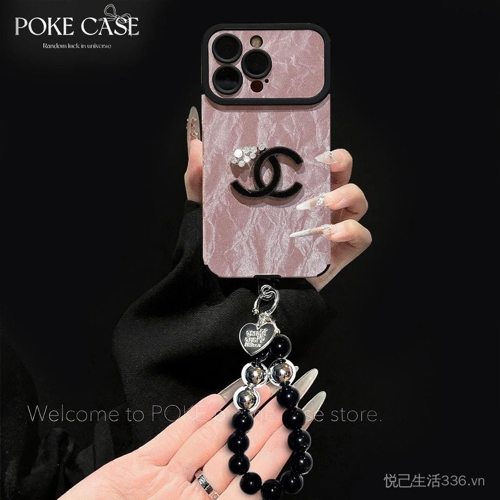 Thích hợp cho iPhone16 Light Luxury Sticker Vỏ điện thoại 14 / 15promax Cửa sổ lớn Lông tím 7 / 8p Nữ