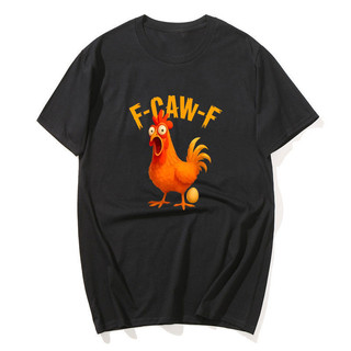Ngộ nghĩnh F-CAW-F Gà La Hét FcawF Trứng Gà Meme Hài Hước Áo nam Nữ 100% Cotton Áo Sơ Mi Tay Ngắn Áo Size S-XXL