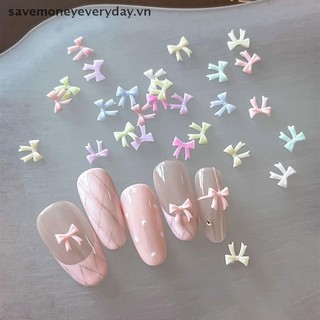 50 cái hỗn hợp nơ 3D quyến rũ trang trí móng nghệ thuật, ruy băng, phụ kiện salon DIY