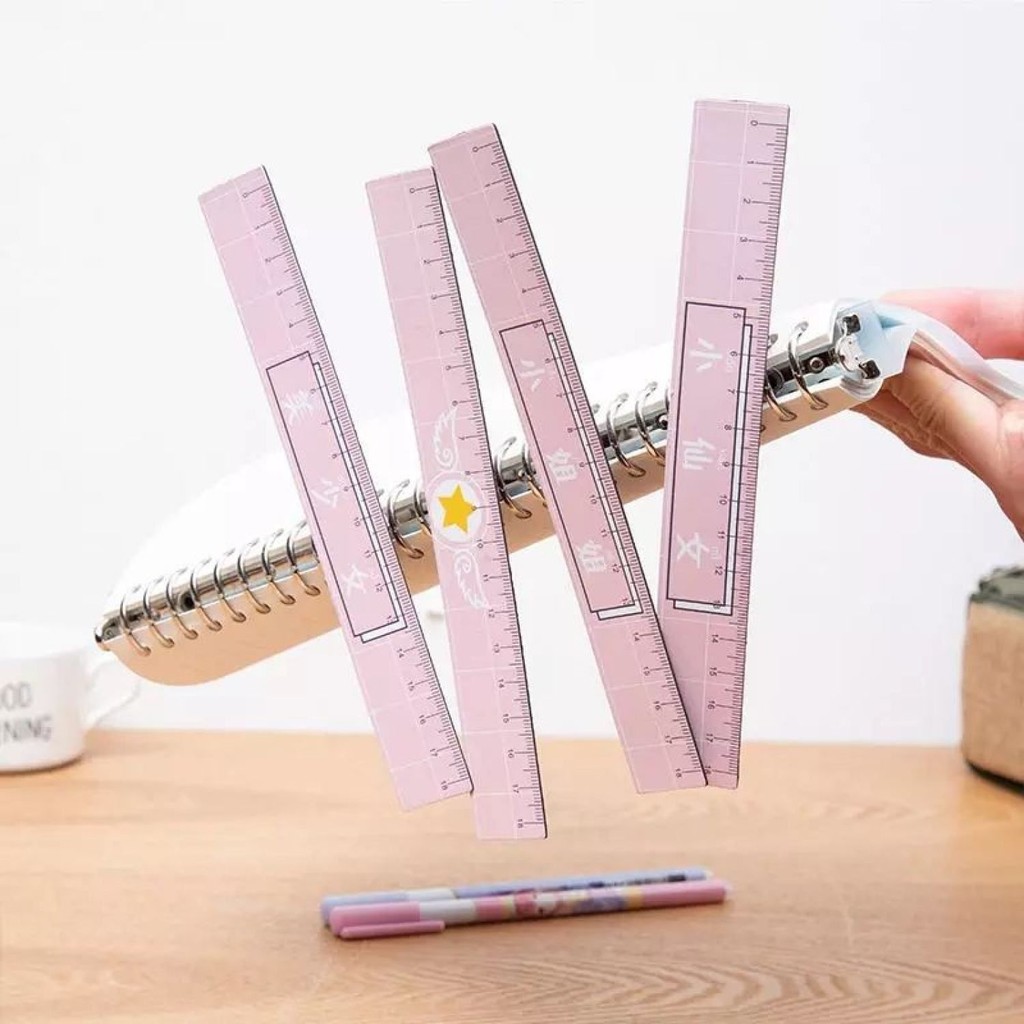 Set 4 cây Thước dẻo 18cm họa tiết Kawaii dễ thương