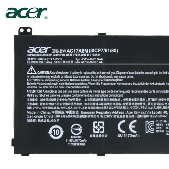 🎁PIN ZIN 🎁 PIN LAPTOP Acer Spin 3 SP314 - AC17A8M - Laptop Acer Spin SP314