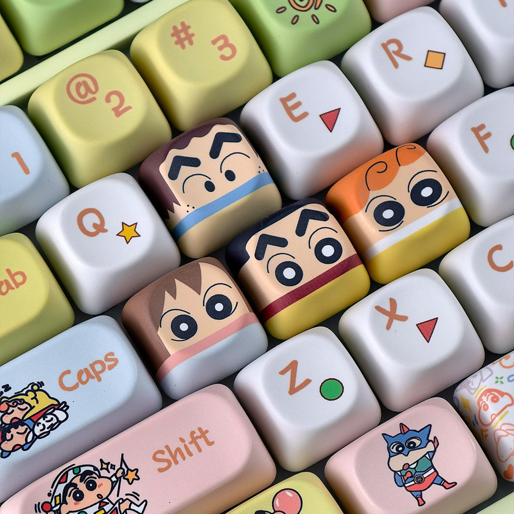 Crayon Shin-chan Keycaps PBT MOA Profile 130 Phím Thuốc Nhuộm Hoạt Hình ...