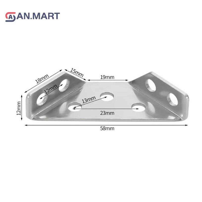 Bigdealssuper 10 Chiếc Đa Năng Nội Thất Góc Kết Nối Thép Không Gỉ Góc Nẹp Hạng Nặng Góc Kệ s Cho Gỗ Siêu