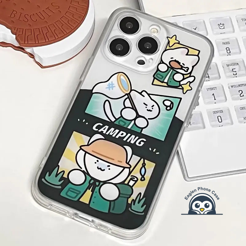 Ốp điện thoại cắm trại hình mèo hoạt hình dễ thương cho Meizu 21 20 Pro Note 16 Pro 5G 4G Vỏ bảo vệ Camera Vỏ mềm trong suốt