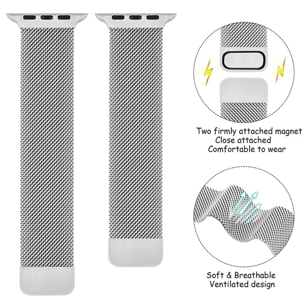 Dây đeo từ tính kim loại cho Apple Watch Series11 / 10 46mm 42mm Ultra3 / 2 / 1 49mm 9 7 8 5 6 4 SE 45mm 44mm 41mm 40mm 38mm