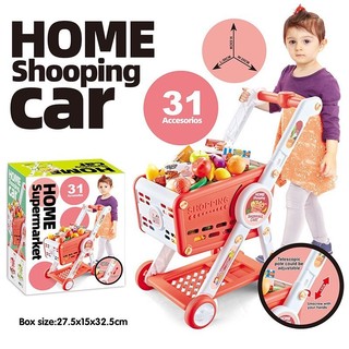 Xe Đẩy Siêu Thị Cỡ Lớn + 31 Chi Tiết  – Đồ Chơi Mô Phỏng Cho Bé, Nhựa ABS An Toàn