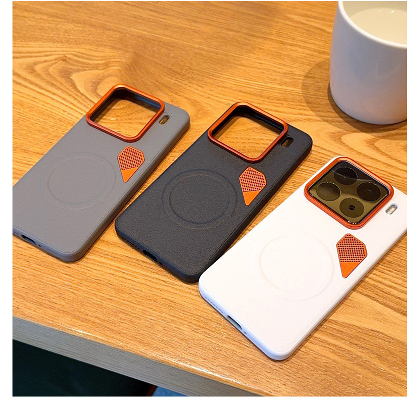 Thích hợp cho Xiaomi 15spro Vỏ Điện Thoại Vàng Giáp Tản Nhiệt Xiaomi 14 / 15 Vỏ Từ Tính 15pro Vỏ Bảo Vệ 14pro